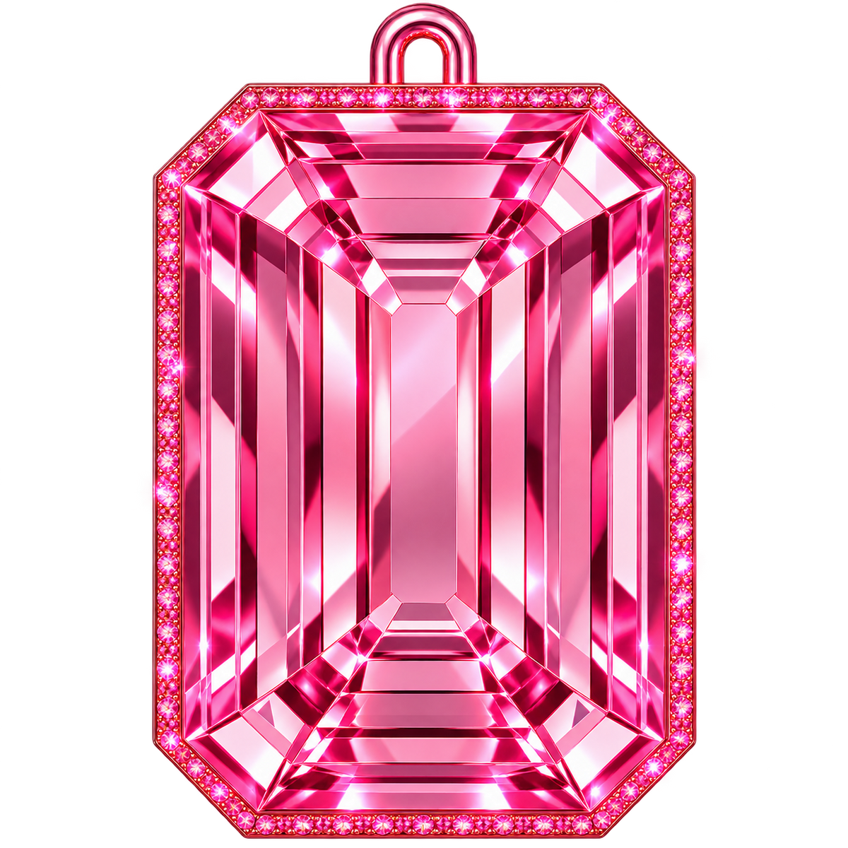 Rectangle Jewel Cerise
