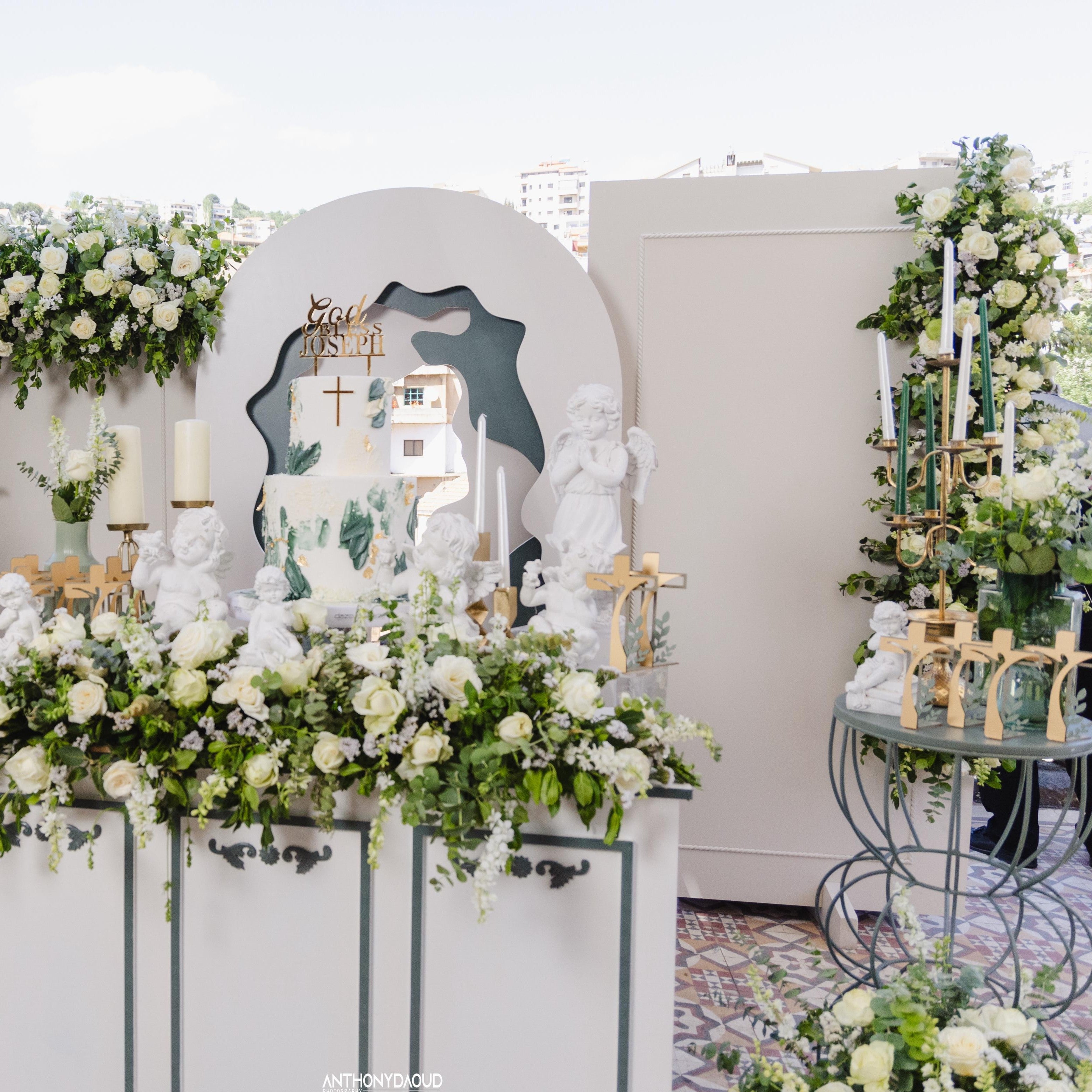 Multi Layer Waves Wall, decoration, baptism, holy communion, weddings and events 