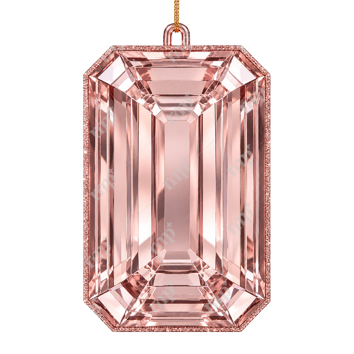 Rectangle Jewel Pink