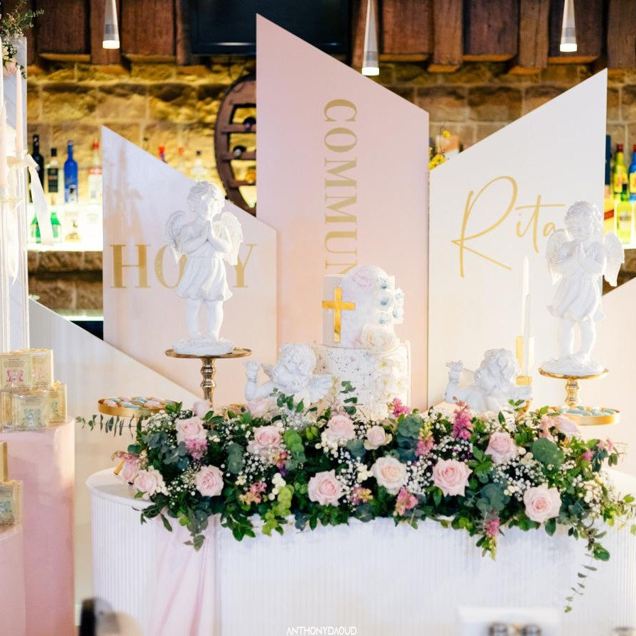 Set Of Semi Rectangle Walls for baptism, events, weddings and holy communion.