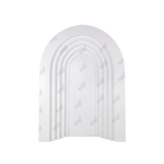 Set of white arch-shaped objects on a white background