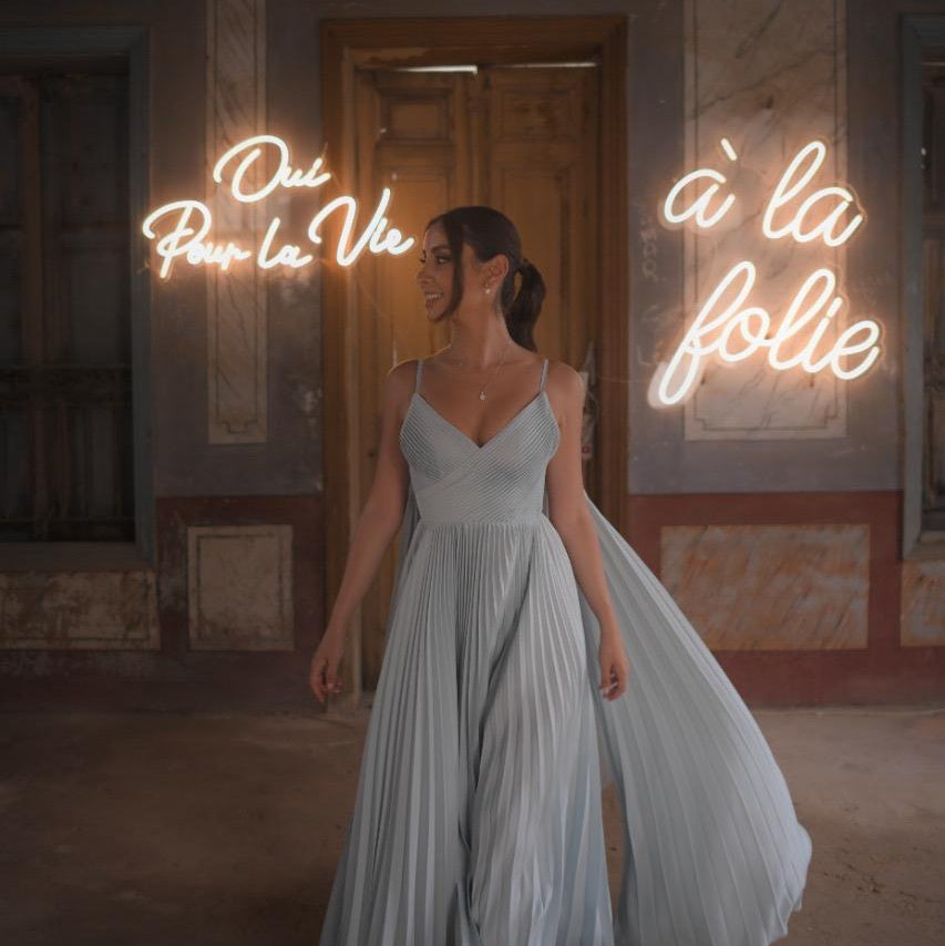 Neon Sign in a wedding photoshoot