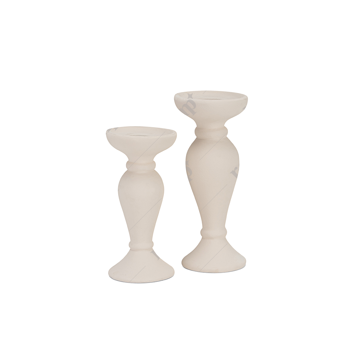 Beige Ceramic Candle holder By Rent My Party - Candle Holders