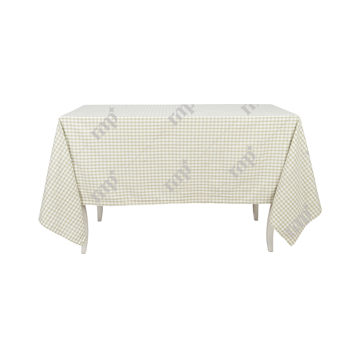 Checkers beige Tablecloth By Rent My Party - Runners
