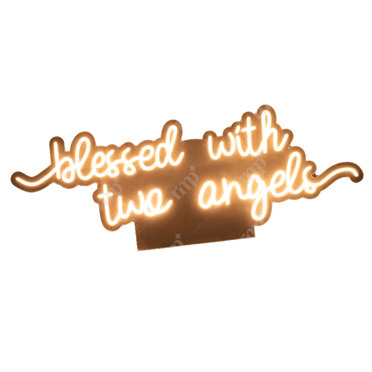 Blessed with two angels By Rent My Party - Neon Signs