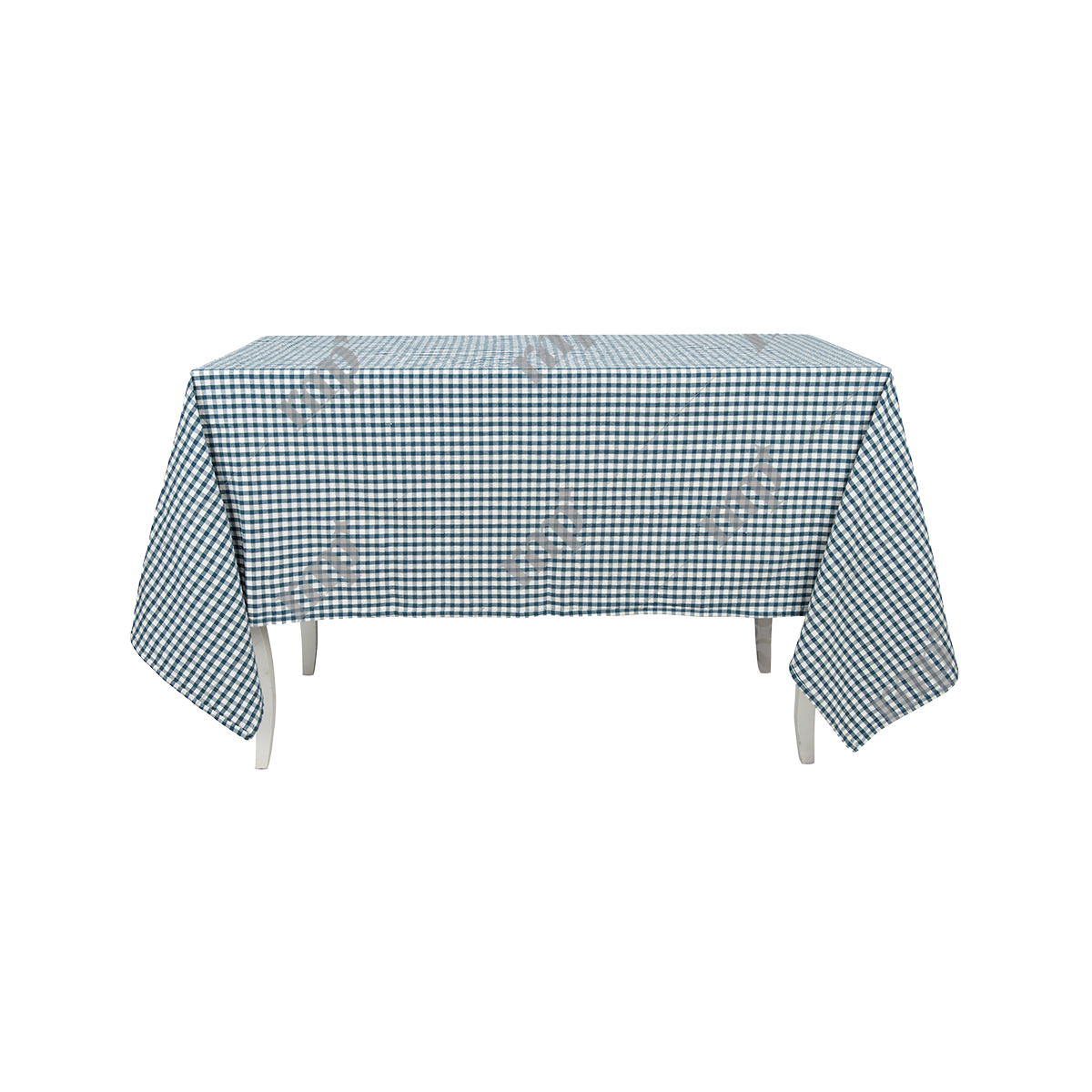 Checkers blue Tablecloth By Rent My Party - Runners