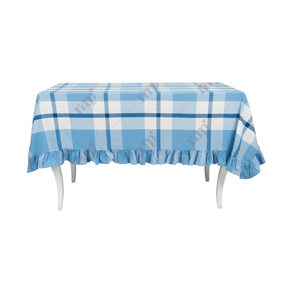 Ruffle blue Tablecloth By Rent My Party - Runners
