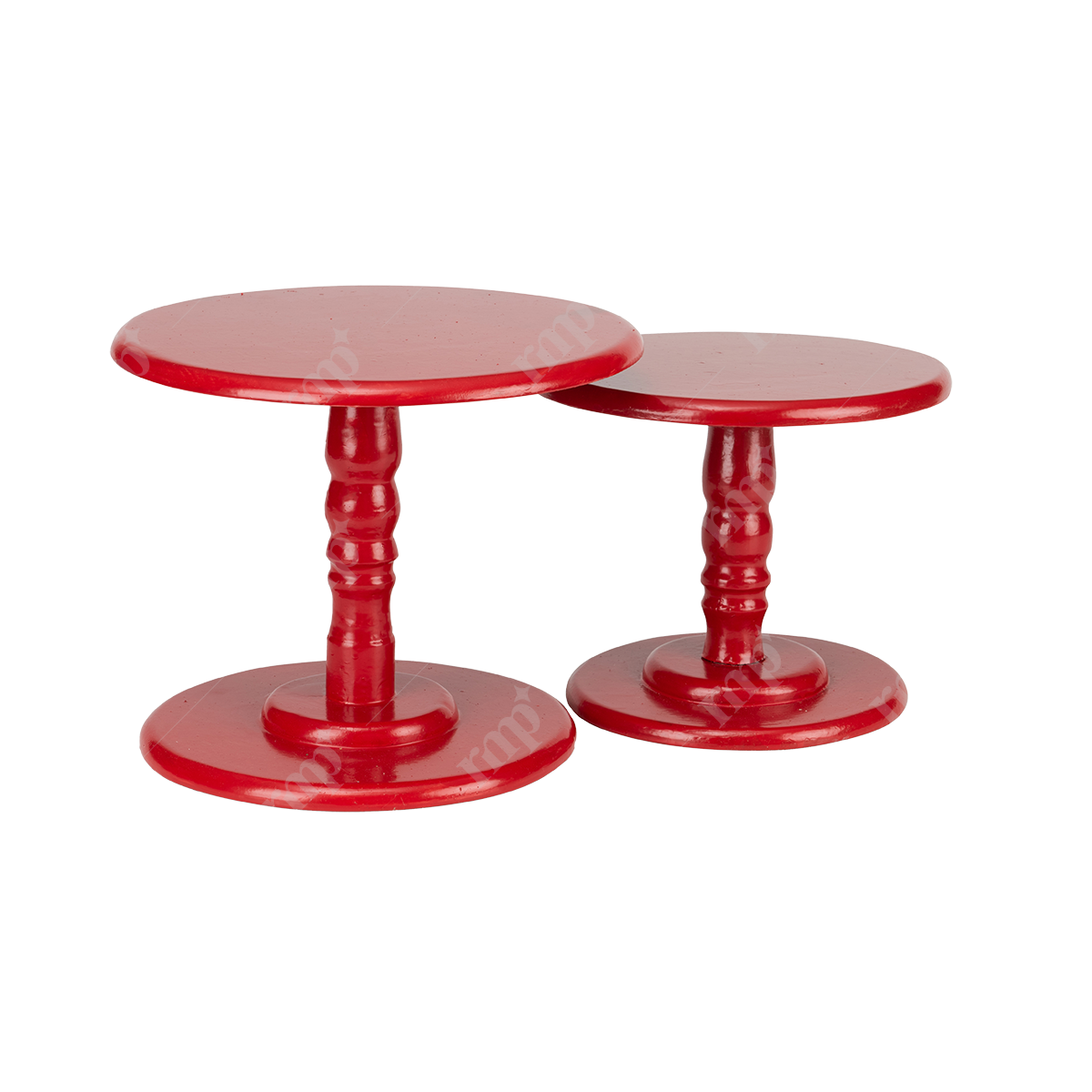 Colored Cake Stand red By Rent My Party - Trays & Elevations