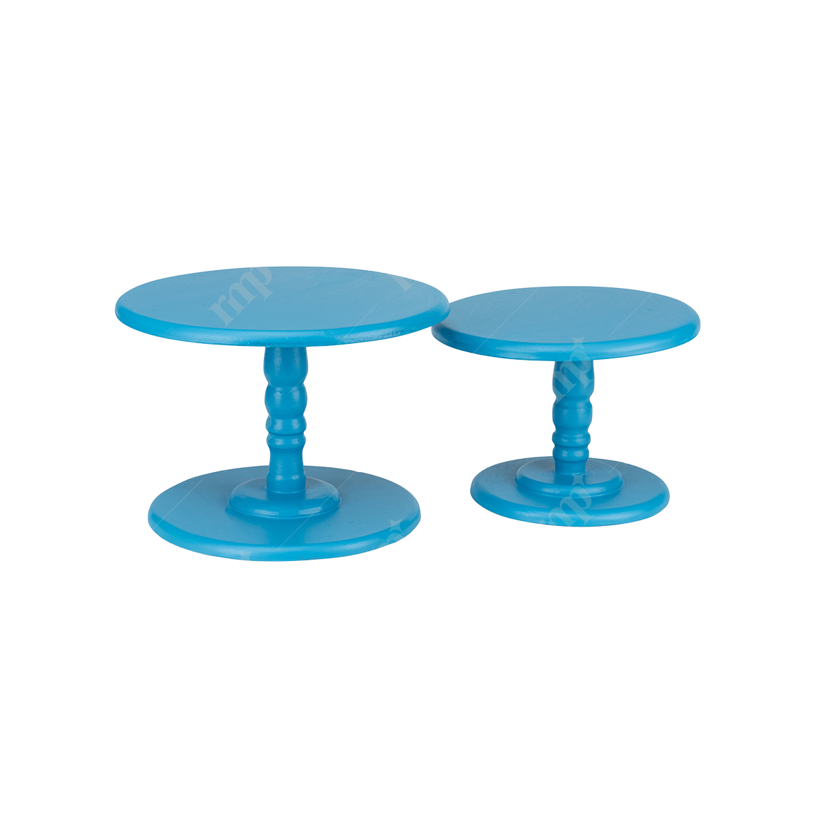 Colored Cake Stand blue By Rent My Party - Trays & Elevations