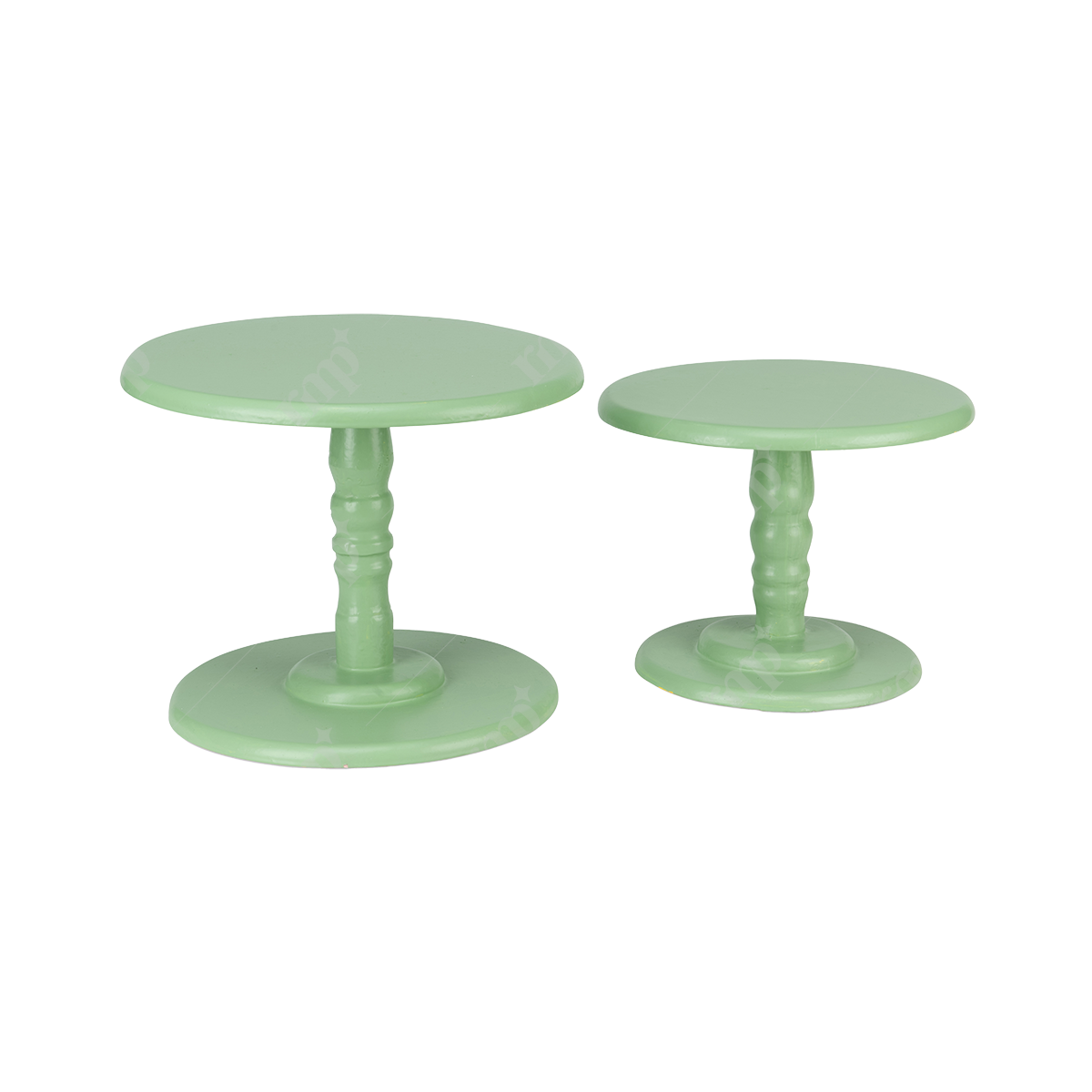 Colored Cake Stand green By Rent My Party - Trays & Elevations