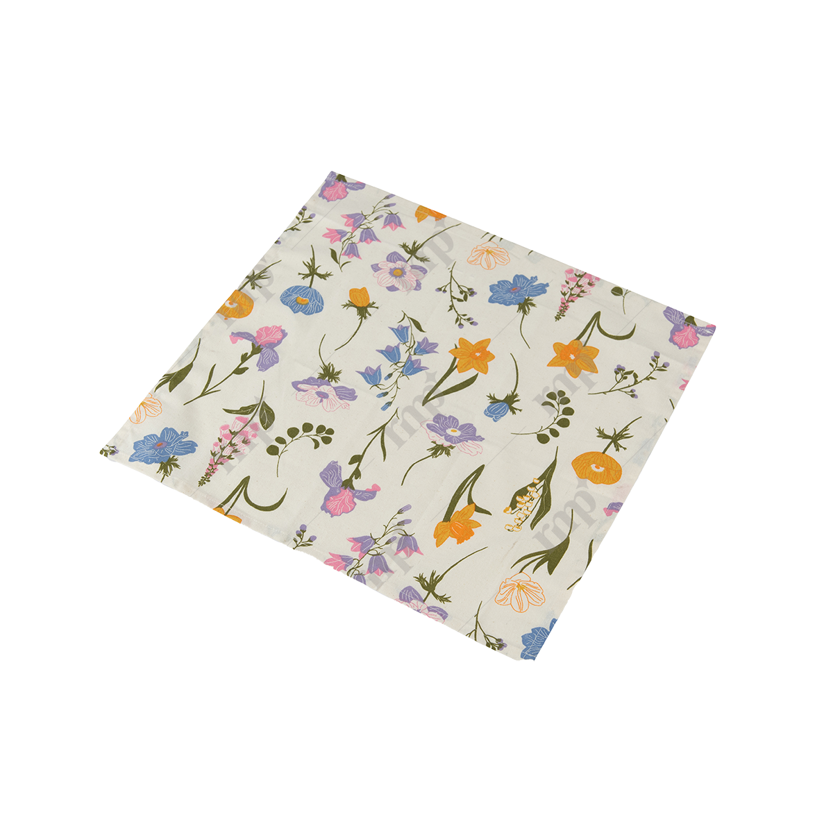 Cotton Napkins Yellow Floral By Rent My Party - Napkins
