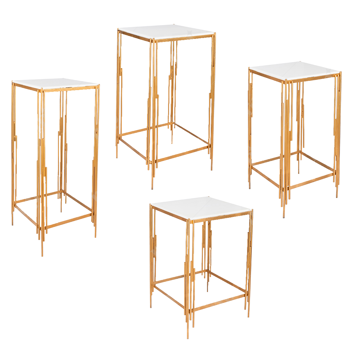 Gold Rectangle Tables 1 By Rent My Party - Steel Tables