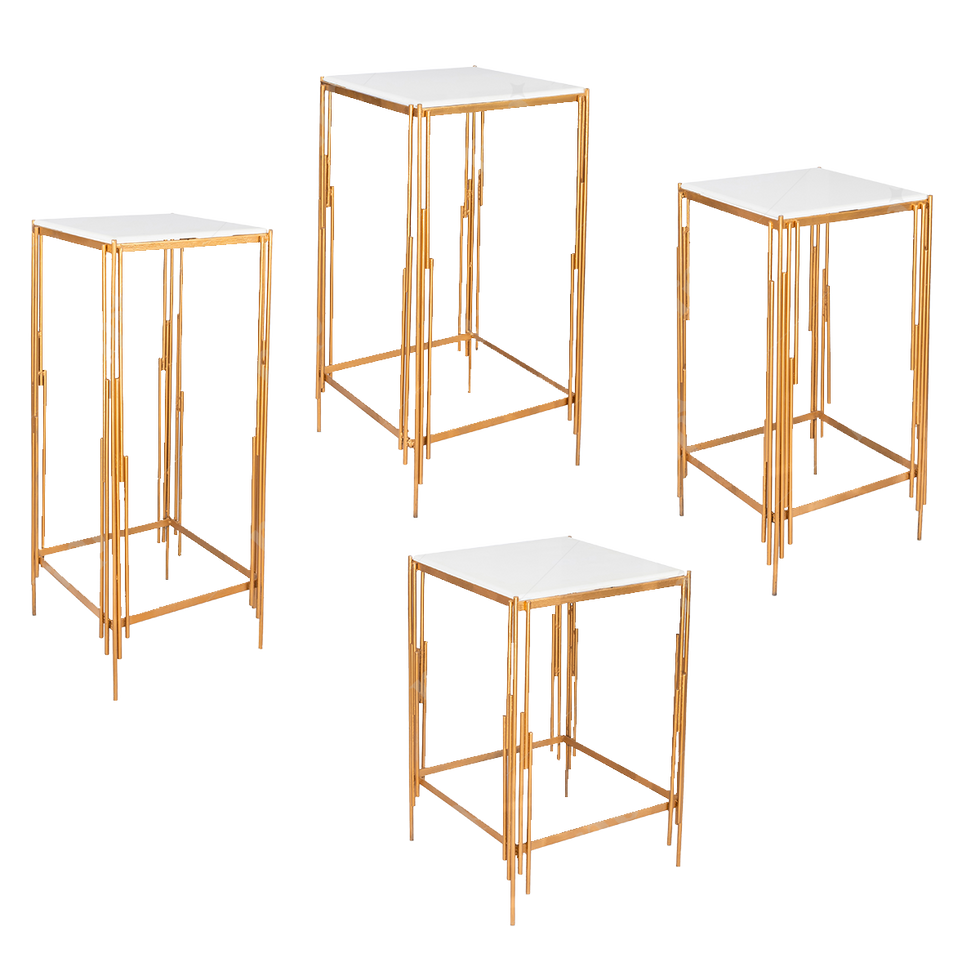 Gold Rectangle Tables | Rent My Party