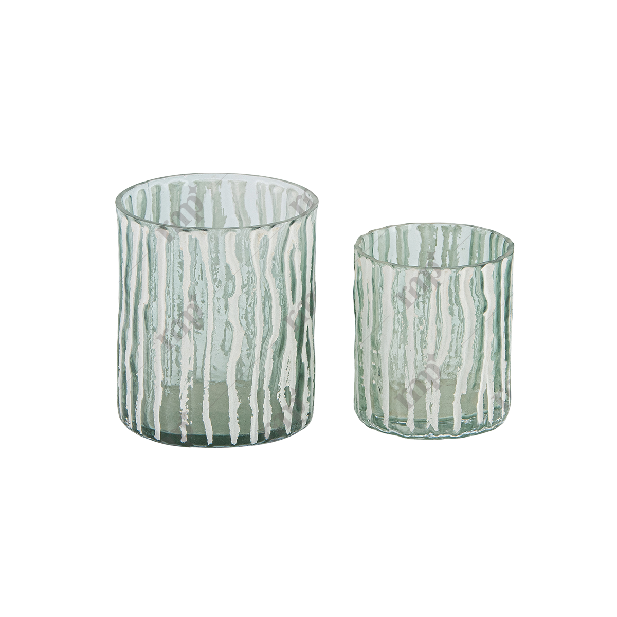 Green Stripes Slasses By Rent My Party - Vases