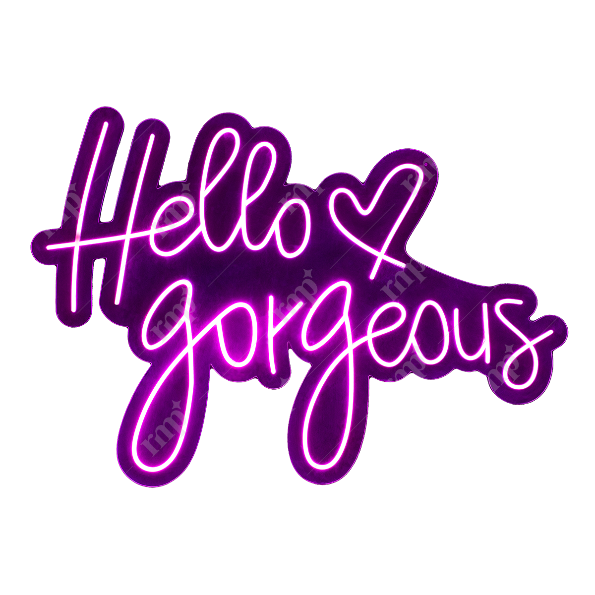 Hello Georgous <3 By Rent My Party - Neon Signs