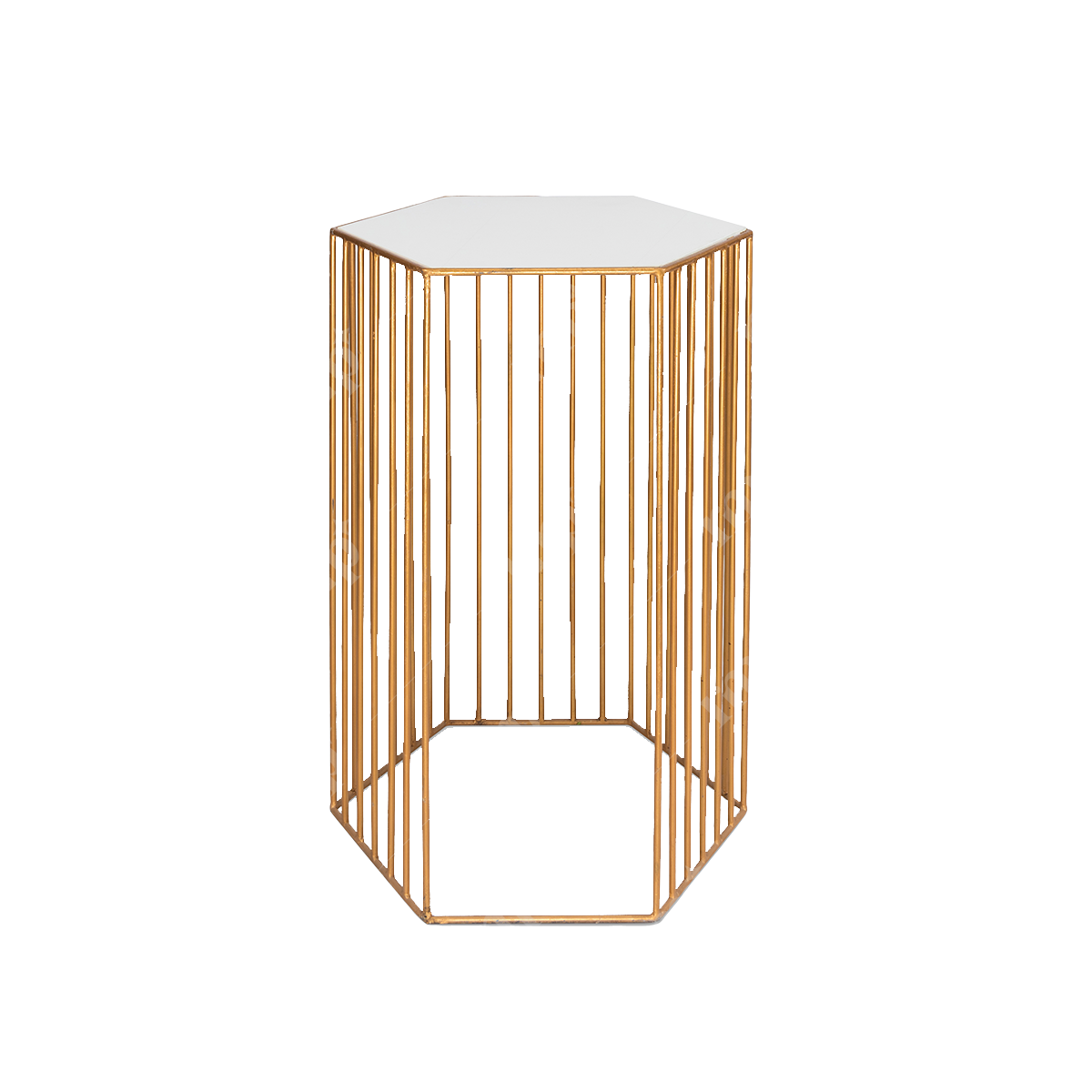 Hexagone Gold Tables 1 By Rent My Party - Steel Tables