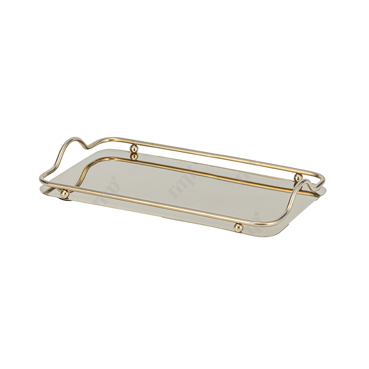 Mirror Gold Rectangle Tray By Rent My Party - Trays & Elevations
