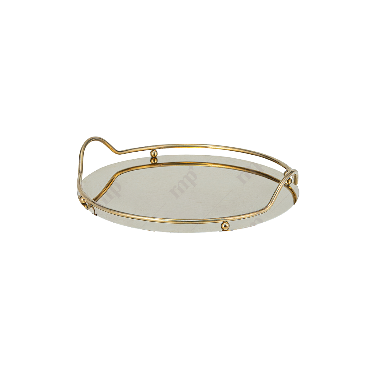 Mirror Gold Round Tray By Rent My Party - Trays & Elevations
