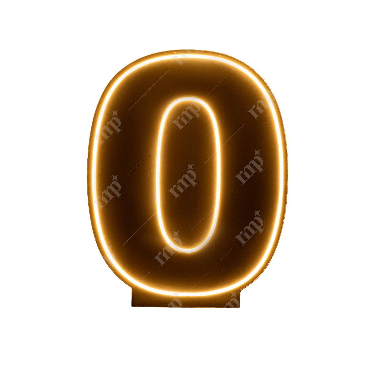 Neon Numbers 0 By Rent My Party - Neon Signs