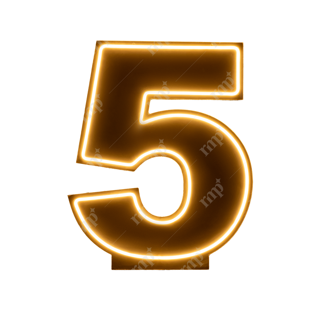 Neon Numbers 5 By Rent My Party - Neon Signs