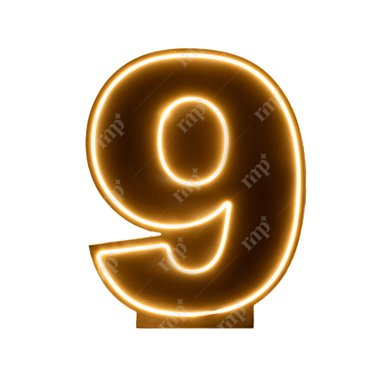 Neon Numbers 9 By Rent My Party - Neon Signs
