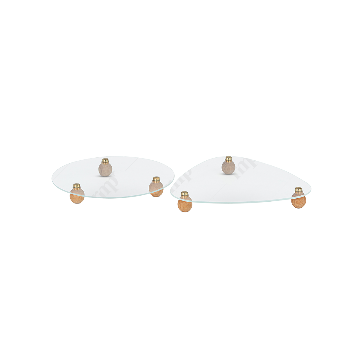 Oval Glass Tray With Gold Legs  By Rent My Party - Trays & Elevations