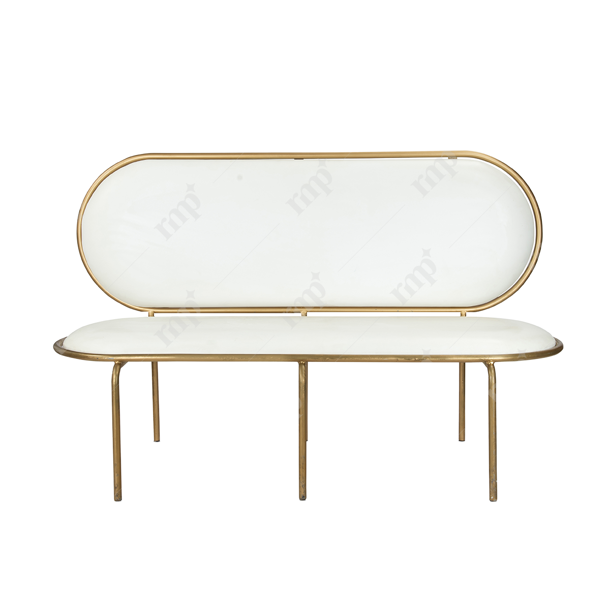 Oval White Couch By Rent My Party - Benches & Sofas