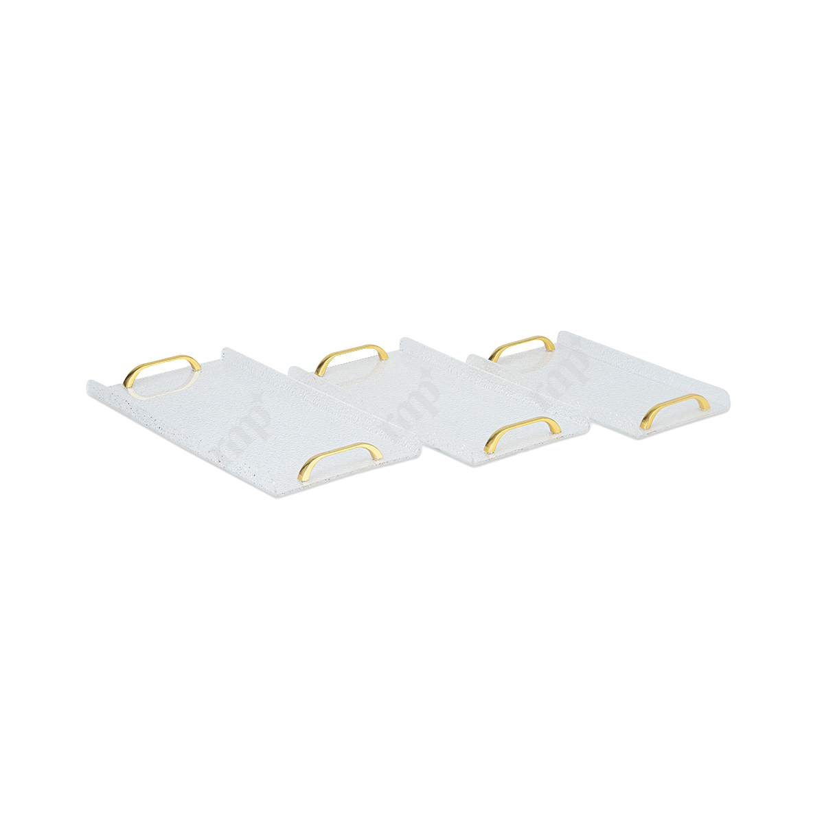 Plexi Rectangle Tray With Gold Handles By Rent My Party - Trays & Elevations