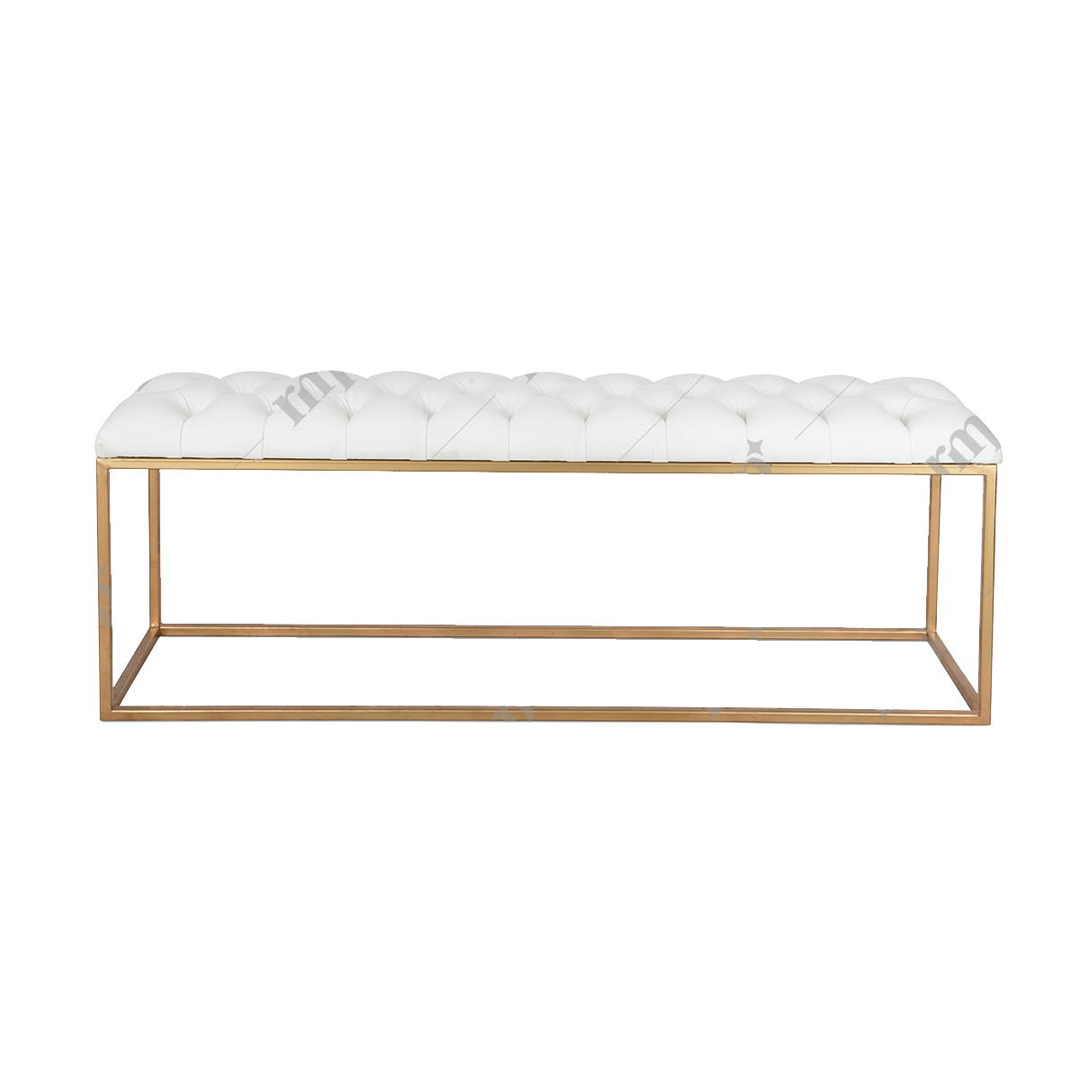 Rectangle White Couch By Rent My Party - Benches & Sofas