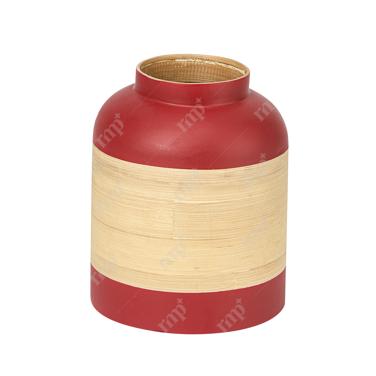 Red and Wood Vase By Rent My Party - Vases