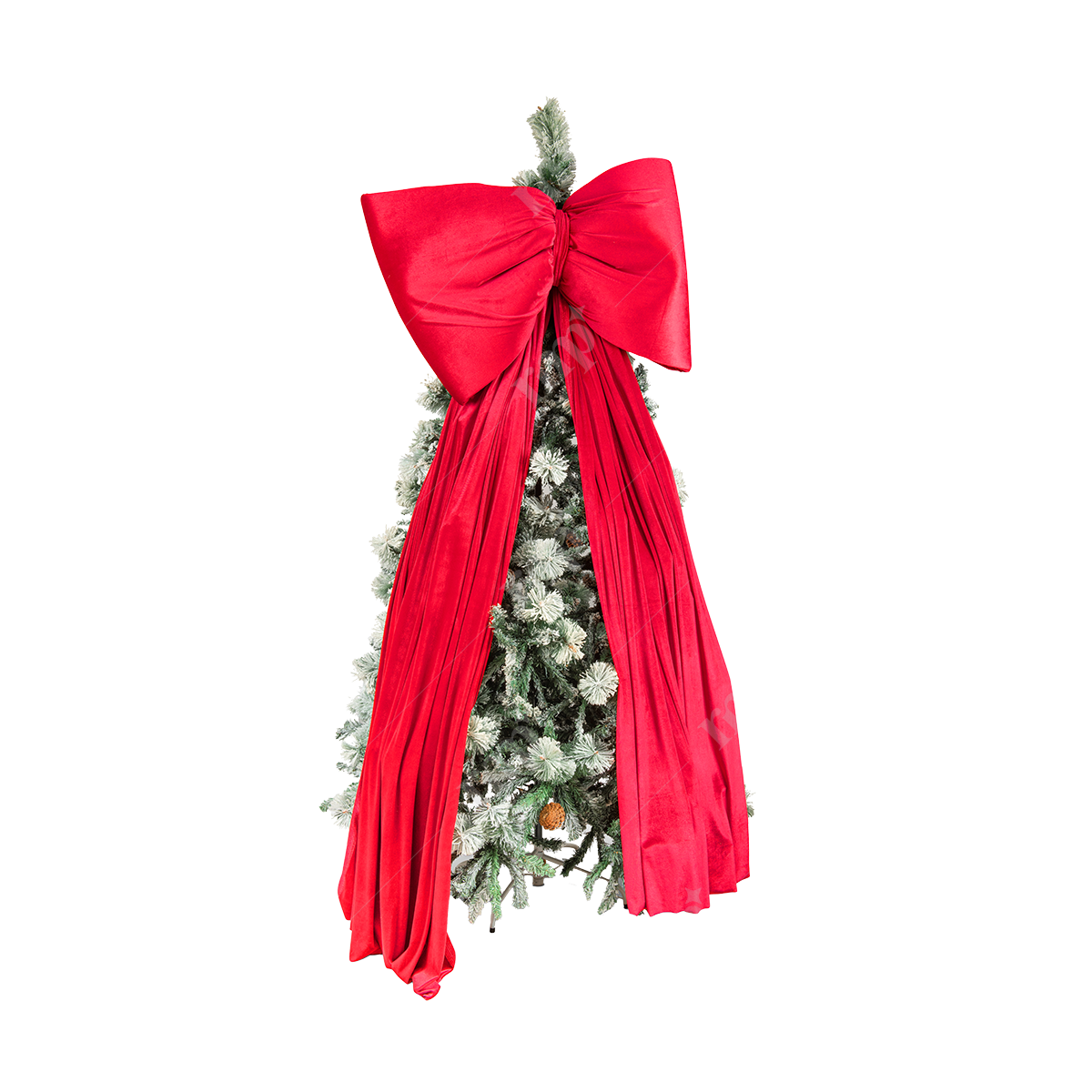 Red Bow Long By Rent My Party - Christmas
