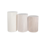 Round Stripes 3D Tables 1 By Rent My Party - Cake Tables