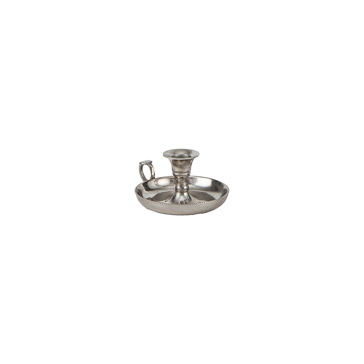 Silver Candle Holder - Single Low By Rent My Party - Candle Holders