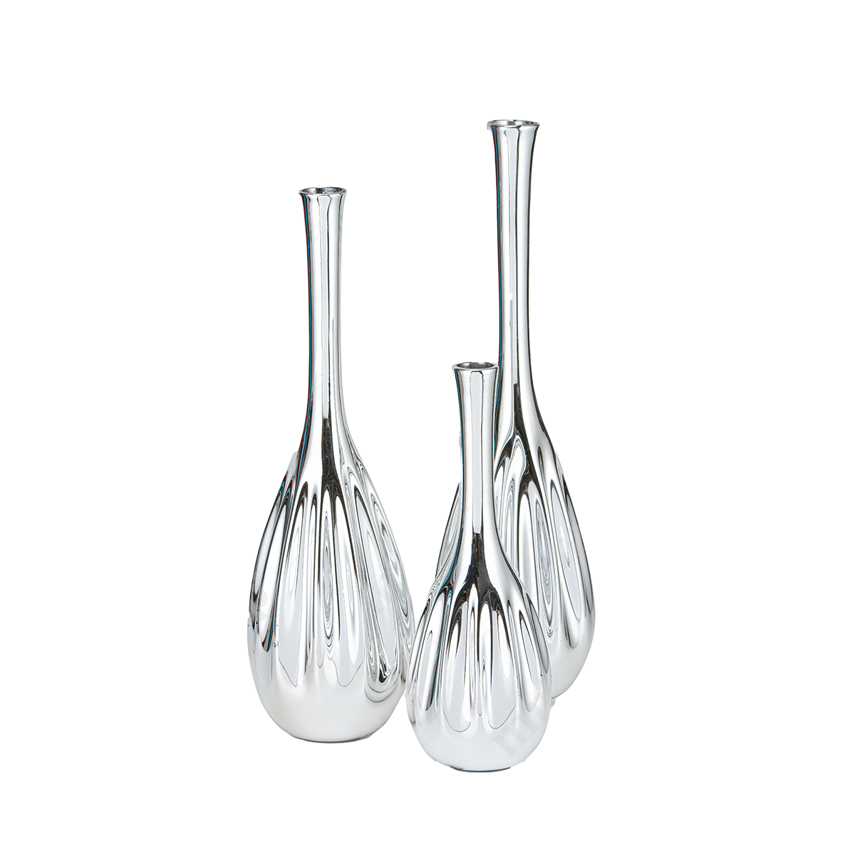 Silver Ceramic Vases S By Rent My Party - Vases