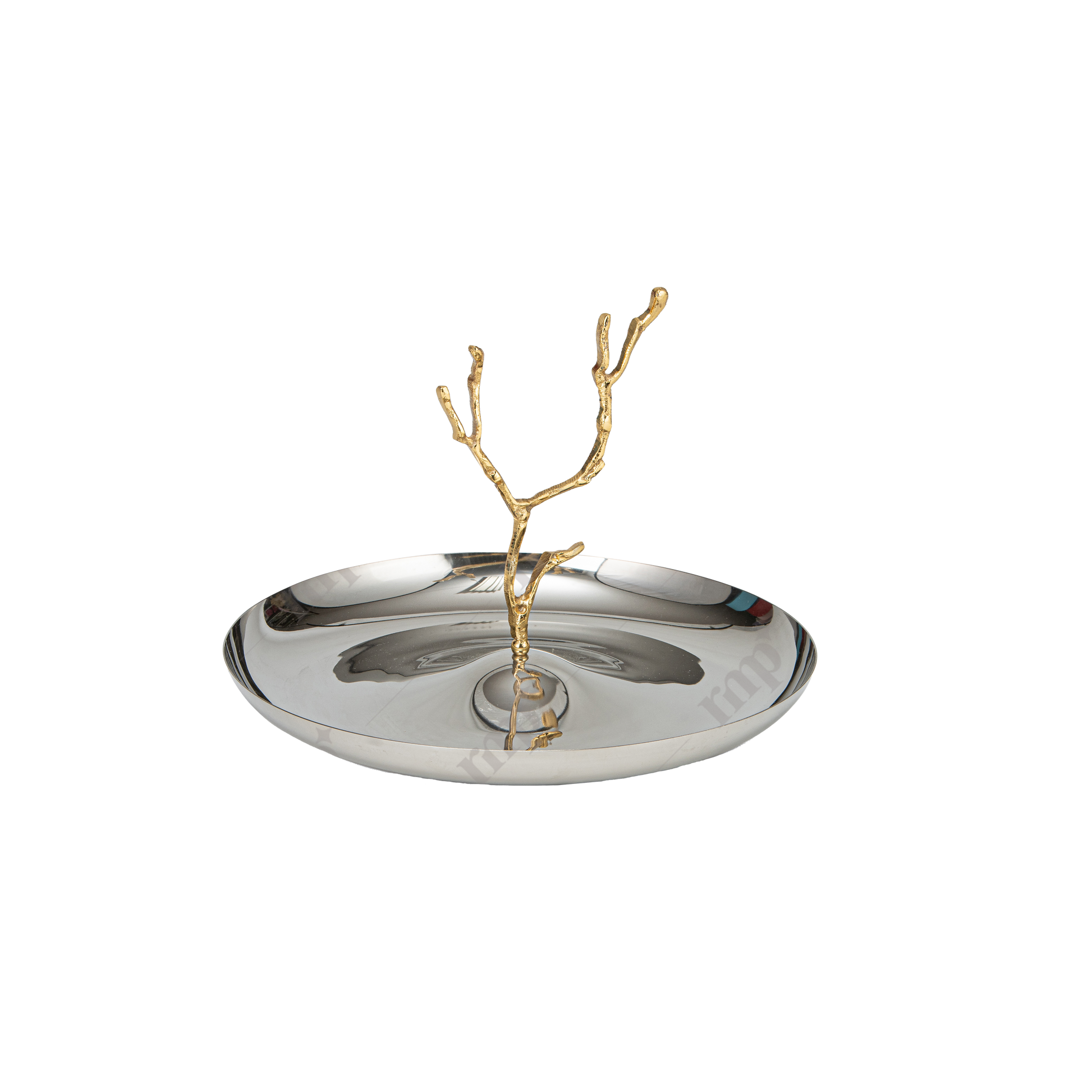 Silver Stand With Gold Tree By Rent My Party - Trays & Elevations