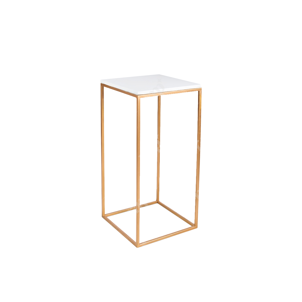 Simple Gold Square Tables 2 By Rent My Party - Steel Tables