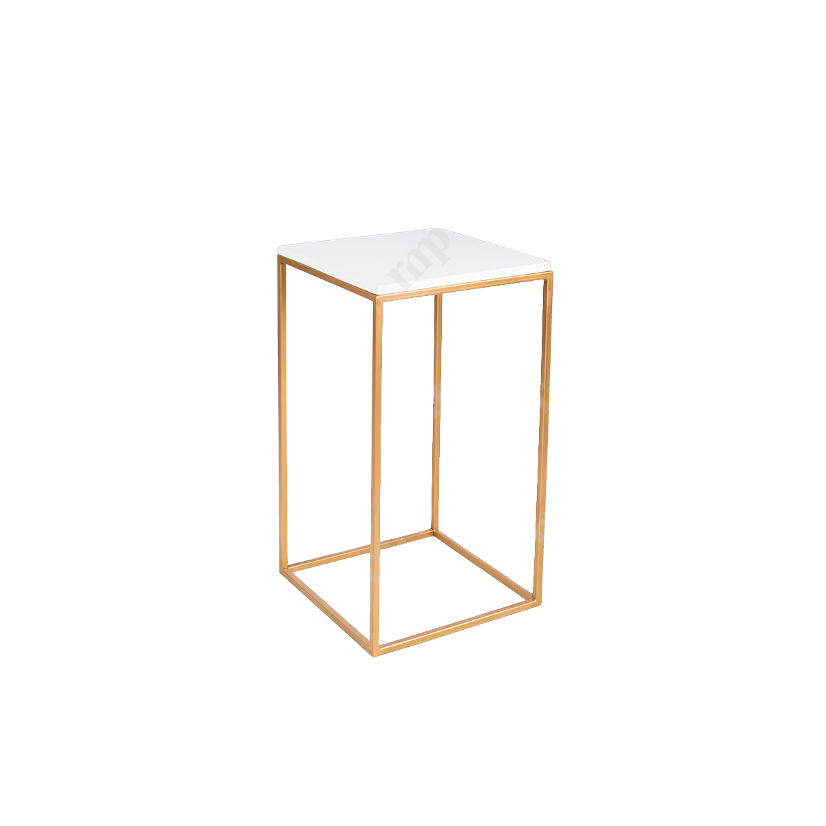 Simple Gold Square Tables 3 By Rent My Party - Steel Tables