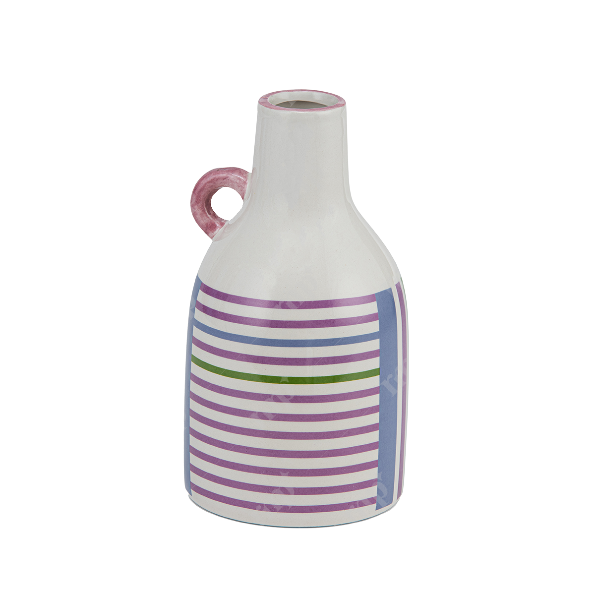 Striped Pastel Ceramic Vase By Rent My Party - Vases