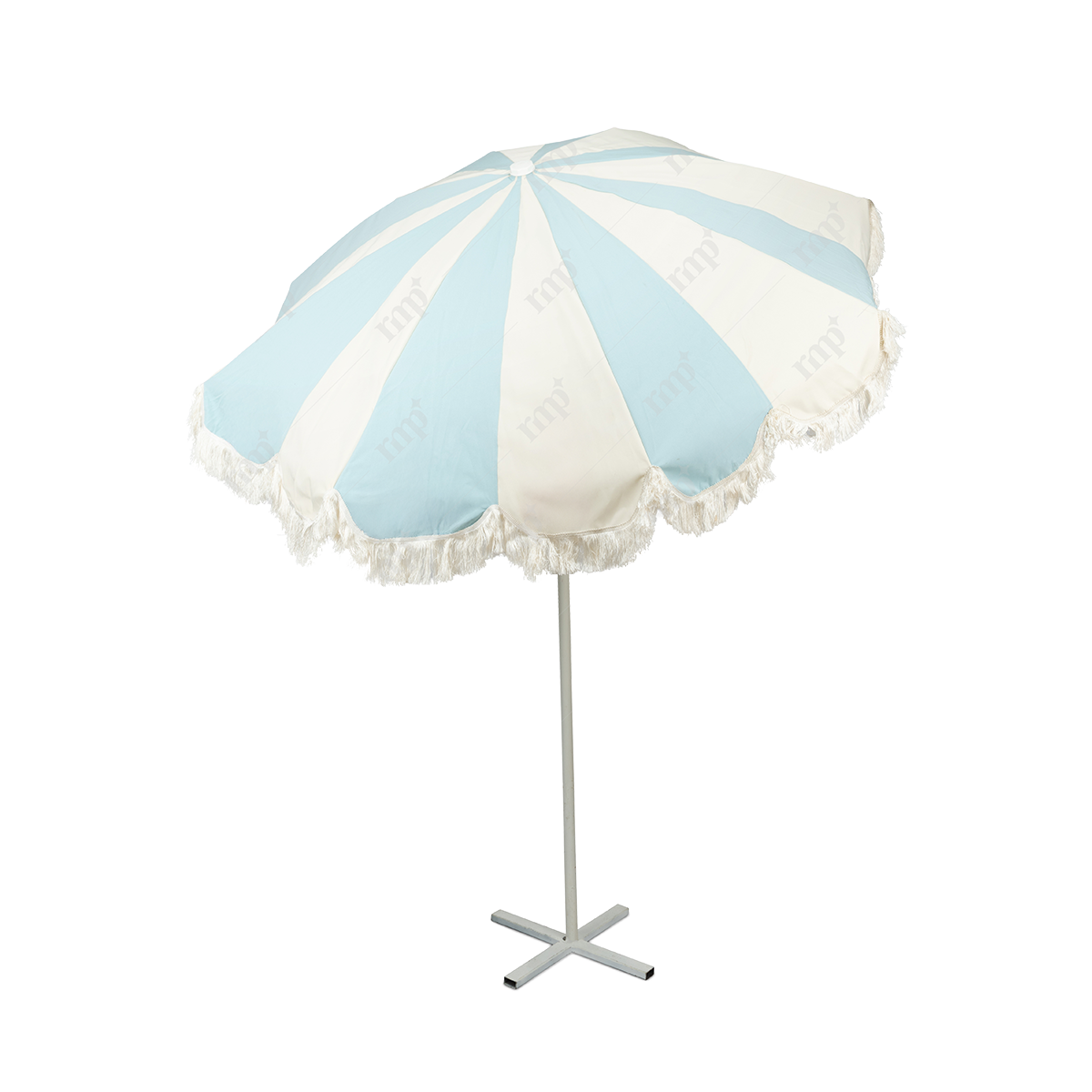 White and Blue Umbrella By Rent My Party - Umbrellas