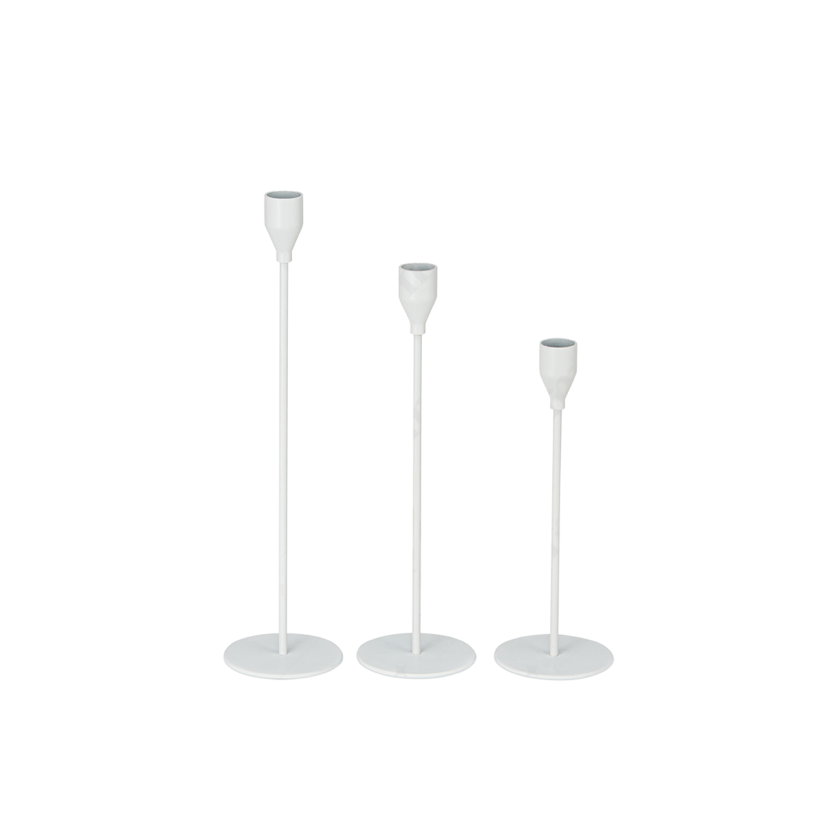 White Single Candle Holders By Rent My Party - Candle Holders