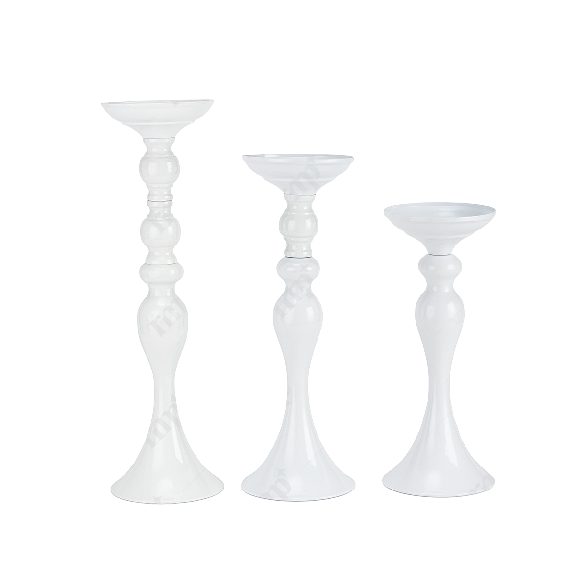 White Steel Candle Holders By Rent My Party - Candle Holders