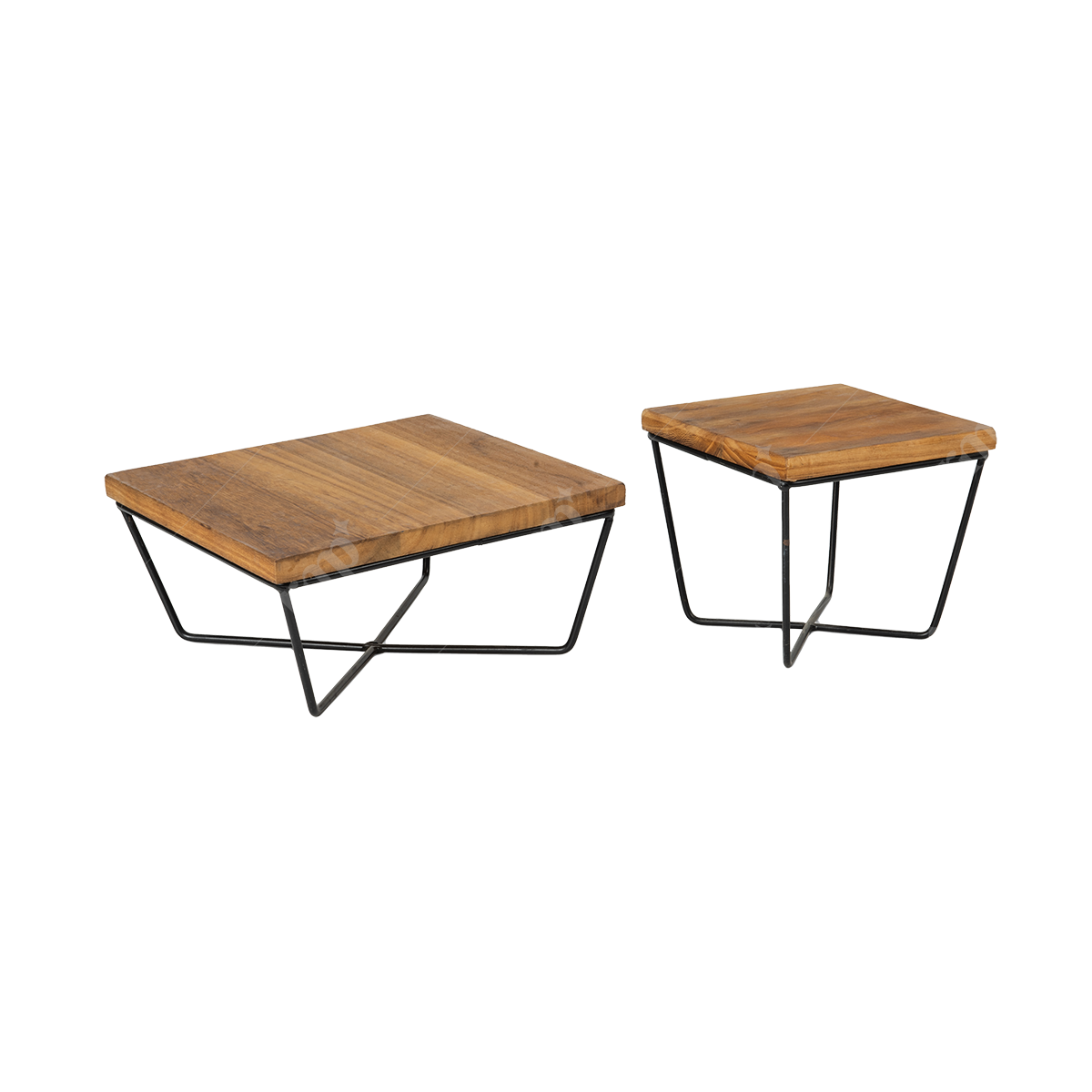 Wood And Steel Elevation By Rent My Party - Trays & Elevations